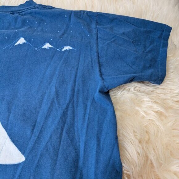 Vintage Single Stitch Wolf and Moon Graphic T Shirt Size XL - Picture 11 of 11